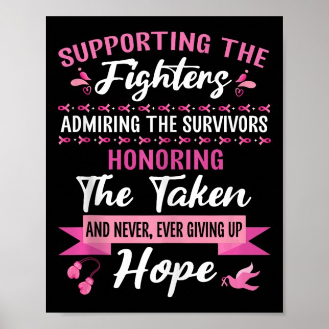 Póster Apoyando a los luchadores admirando a los sobreviv (Frente)