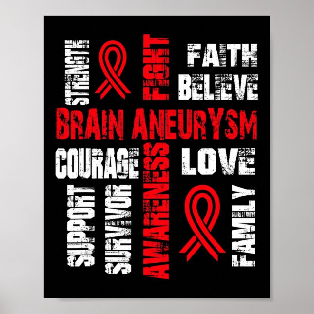 Póster Apoyar a BRAIN ANEURYSM (Frente)