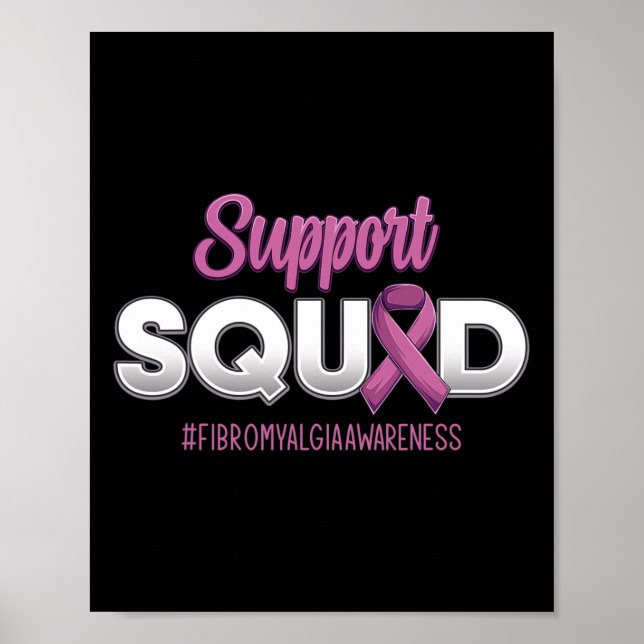 Póster Apoyar a Squad Fibromialgia Guerrero De Conciencia (Frente)