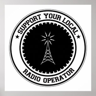Póster Apoyar a su operador de radio local