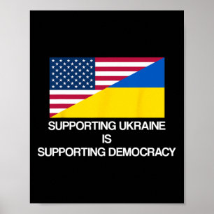 Póster Apoyar a Ucrania es apoyar la democracia 