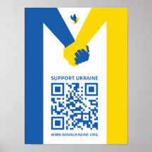 Apoyar al Poster QR de Ucrania