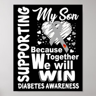 Póster Apoyar el mes de sensibilización sobre la diabetes