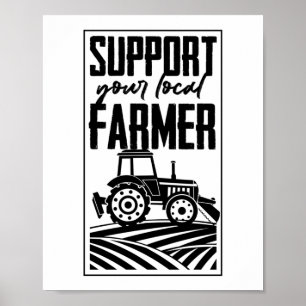 Póster Apoyar la agricultura de vida de los agricultores 