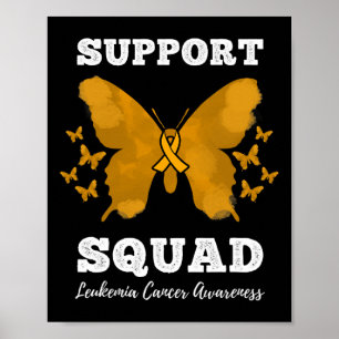 Póster Apoyar la leucemia escuadrada Concienciación sobre