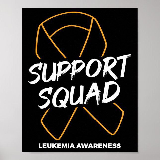 Póster Apoyar la leucemia escuadriforme Conciencia Leucem (Frente)