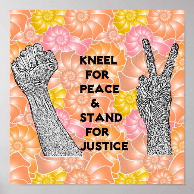 Póster Apoyar la paz y defender la justicia (Frente)