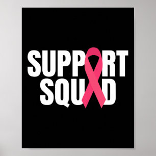Póster Apoyar la sensibilización sobre el cáncer de mama 