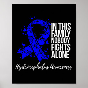Póster Apoyar la toma de conciencia de la cinta azul hidr