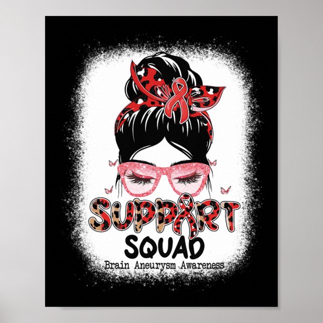 Póster Apoyar Squad Messy Bun Butterfly Aneurysm A (Frente)