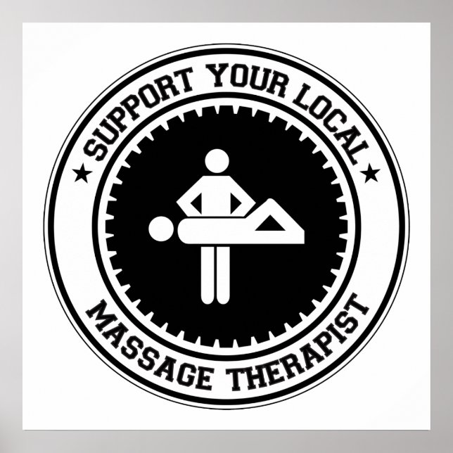 Póster Apoye a su terapeuta de masaje local (Frente)