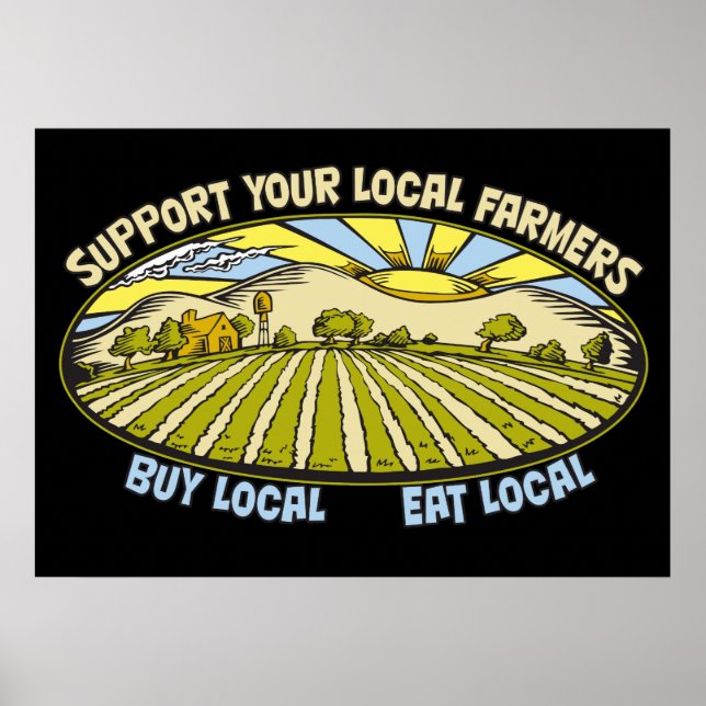 Póster Apoye a sus agricultores locales (Frente)