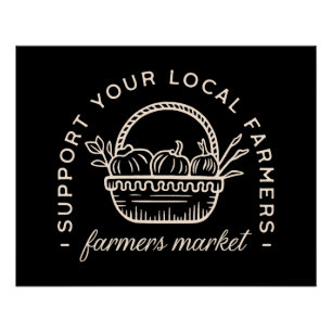 Póster Apoye a sus agricultores locales