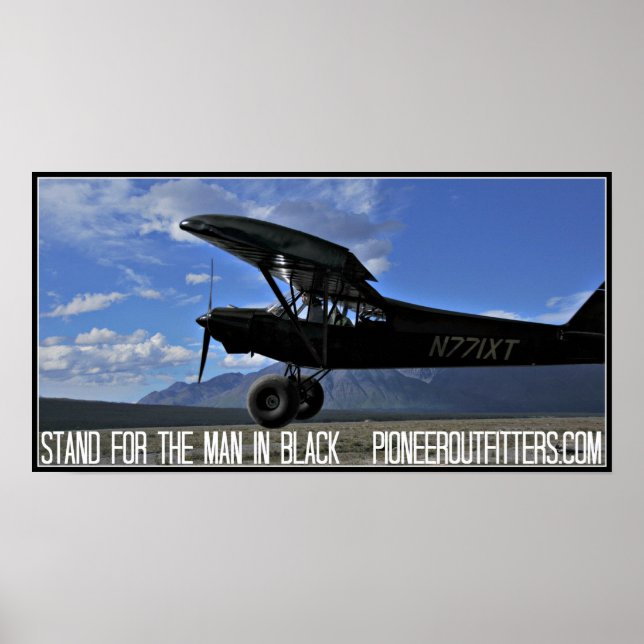 Póster Apoyen al hombre de Poster negro (Frente)