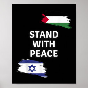 Póster Apoyen La Paz. Camisa Palestina de Israel. Decir N