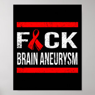 PÓSTER APOYO A BRAIN ANEURYSM CONCIENCIACIÓN T-SHIRT