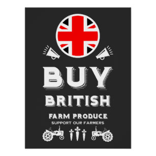 Póster Apoyo a la agricultura británica