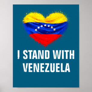 Póster Apoyo a la Bandera de Venezuela Apoyo a la Liberta