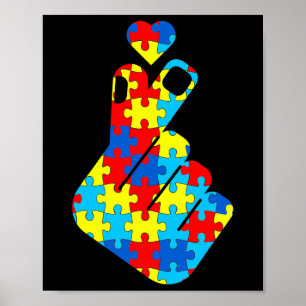 Póster Apoyo a la concienciación sobre el autismo en leng
