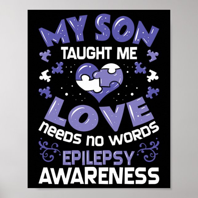 Póster Apoyo a la Epilepsia - Hijo de Conciencia Epilépti (Frente)