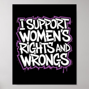Póster Apoyo a la Pegatina de Derechos de la Mujer