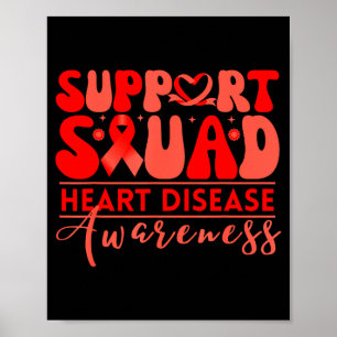 Póster Apoyo a la salud del corazón conciencia de la enfe