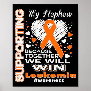Póster Apoyo a la toma de conciencia sobre la leucemia en