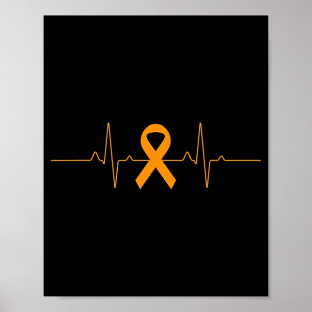 Póster apoyo a Leukemia Awareness naranja Ribbon orgullos (Frente)