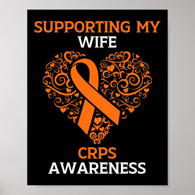 Póster Apoyo a mi esposa RSD Naranja del mes de concienti (Frente)