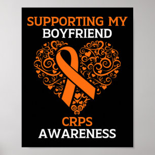Póster Apoyo A Mi Novio Rsd Crps Naranja De Conciencia