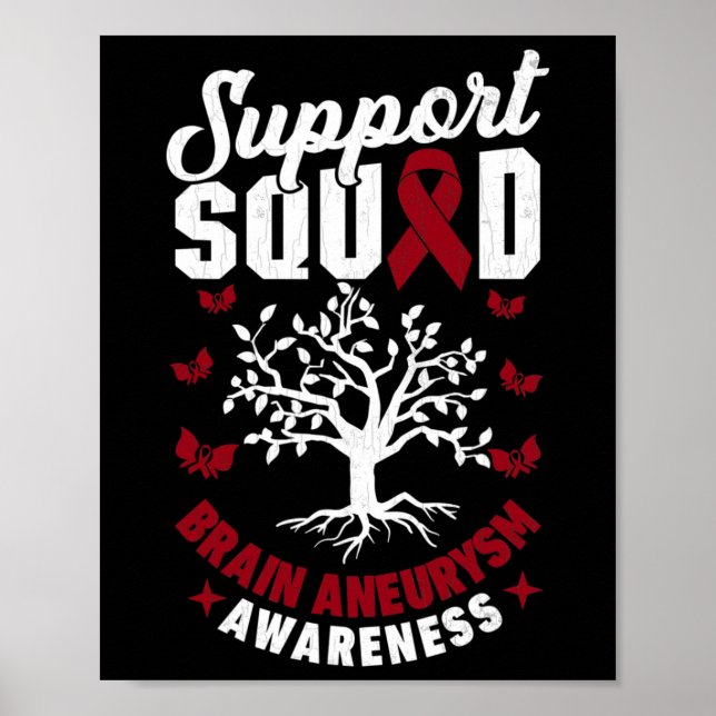 Póster Apoyo a Squad Brays Aneurysm Awareness Support Gra (Frente)