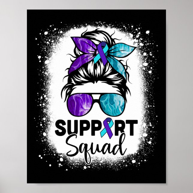 Póster Apoyo a Squad Messy Bun Suicide Prevención Awarene (Frente)