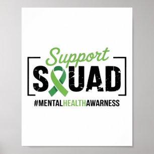Póster Apoyo a Squad Sunflower Hair Mental Health Awarene