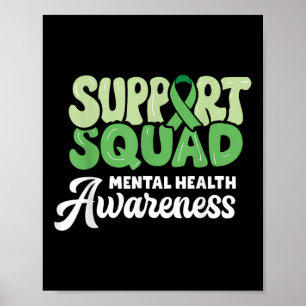 Póster Apoyo a Squad Sunflower Hair Mental Health Awarene
