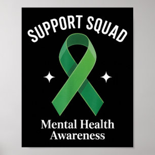 Póster Apoyo a Squad Sunflower Hair Mental Health Awarene