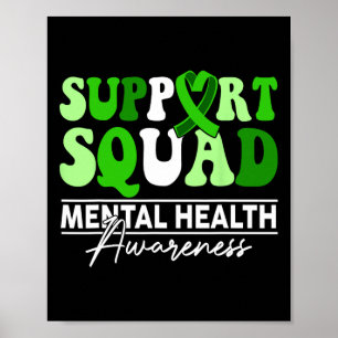 Póster Apoyo a Squad Sunflower Hair Mental Health Awarene
