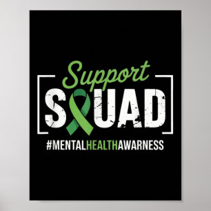 Póster Apoyo a Squad Sunflower Hair Mental Health Awarene