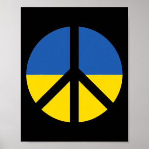 Póster Apoyo a Ucrania De pie con Ucrania Bandera ucrania