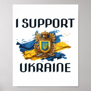 Póster Apoyo a Ucrania en Pie por la Paz de Ucrania Rusia