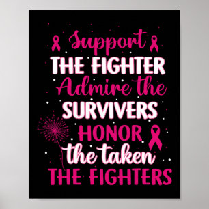 Póster Apoyo al Cáncer Admirar Honor Conciencia del Cánce