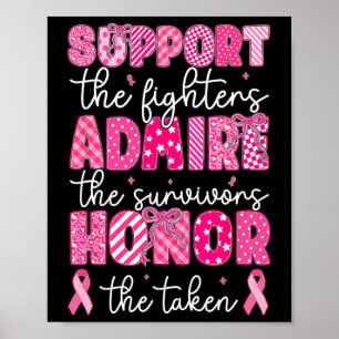 Póster Apoyo al cáncer de mama Admire el cáncer de mama d
