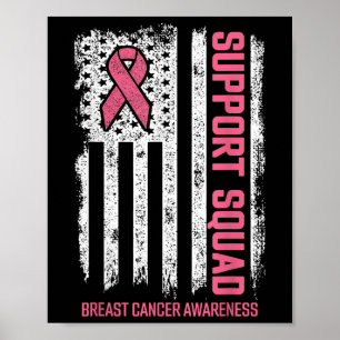 Póster Apoyo al cáncer de mama Escuadrón de prevención de