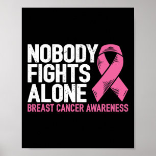 Póster Apoyo al cáncer de mama Familia Lucha contra el cá