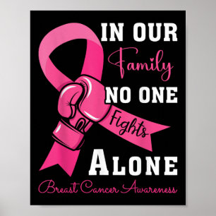 Póster Apoyo al cáncer de mama Familia Mujeres Cáncer de
