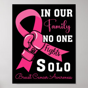 Póster Apoyo al cáncer de mama Familia Mujeres Cáncer de