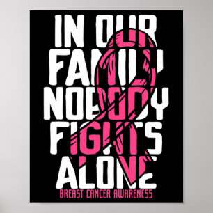 Póster Apoyo al cáncer de mama Familia Rosa Cáncer de Mam