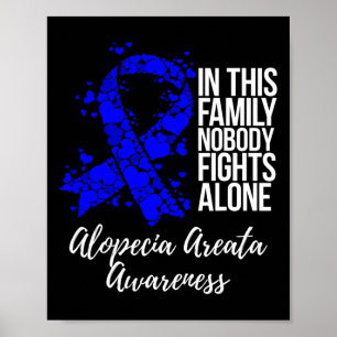 Póster Apoyo Alopecia Areata Conciencia
