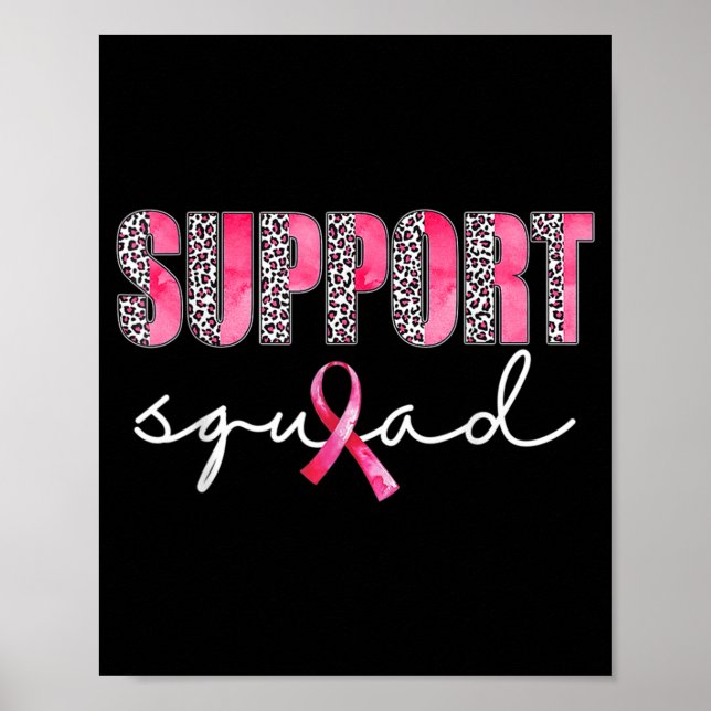 Póster Apoyo Cáncer de Mama De Guerrero Rosa De Squad Leo (Frente)