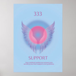 Póster Apoyo de Angel Number Aura Poster 333