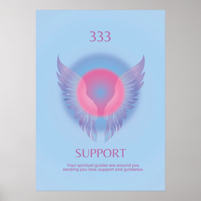 Póster Apoyo de Angel Number Aura Poster 333 (Frente)